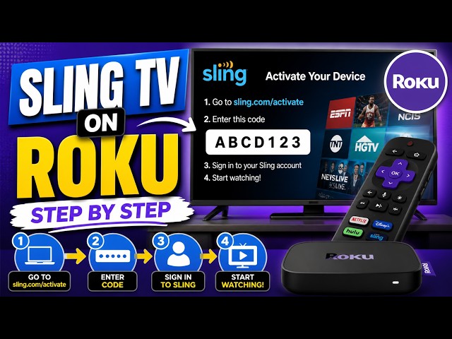 How to activate Sling TV on Roku - Step by Step