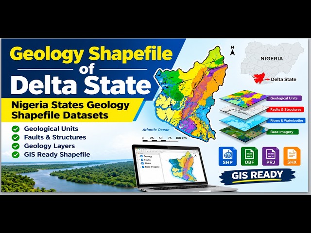 Geology Shapefile of Delta State: Nigeria States Geology Shapefile Datasets