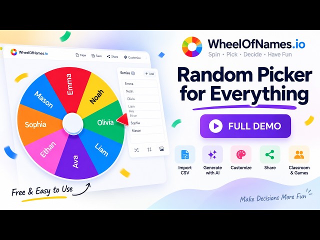 Wheel of Names Tutorial | How to Use the Random Name Picker (Full Demo)