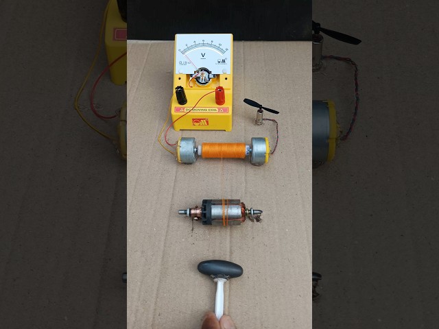 DIY Project: Magnet 🧲 Spins 775 Armature → 2 Generators ⚡→ 30 LEDs 💡 | DC Moving Coil Voltmeter Test