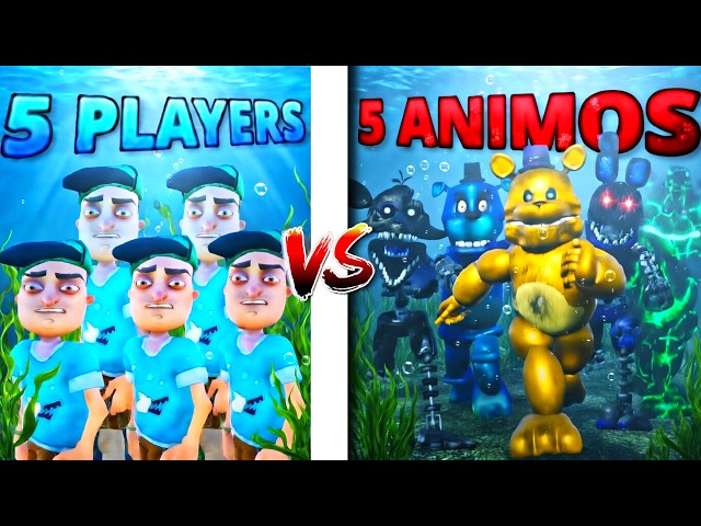 Hello Neighbor 5 Players Vs 5 Animatronics (UNDERWATER EDITION)