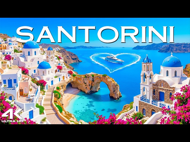 Santorini 🇬🇷 4K | Oia Sunset, Blue Domes & Mediterranean Paradise