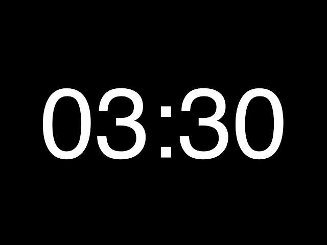 3,5 Minuten (dreieinhalb Minuten, 3:30) Timer