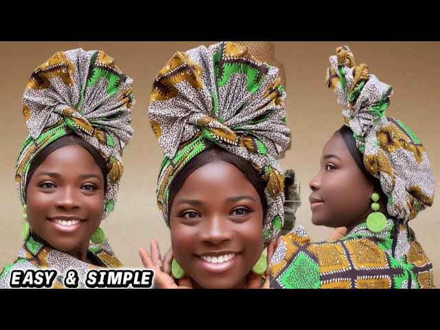 EASY ANKARA HEADWRAP FOR BEGINNERS || TURBAN || HEADSCARF || TUTORIAL 