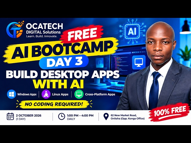 💻 FREE AI App Development Bootcamp — Day 3: Build Desktop Apps with AI