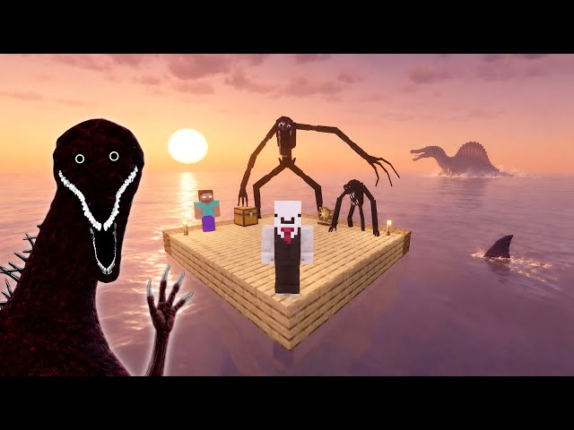 Surviving EVERY HORROR MOD on an Endless Ocean in Minecraft
