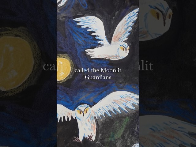 The Moonlit Guardians: a magical beginning 🦉✨ #childrensbookillustration #storyillustration