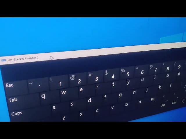 How to open an on screen keyboard in desktop using run osk command 