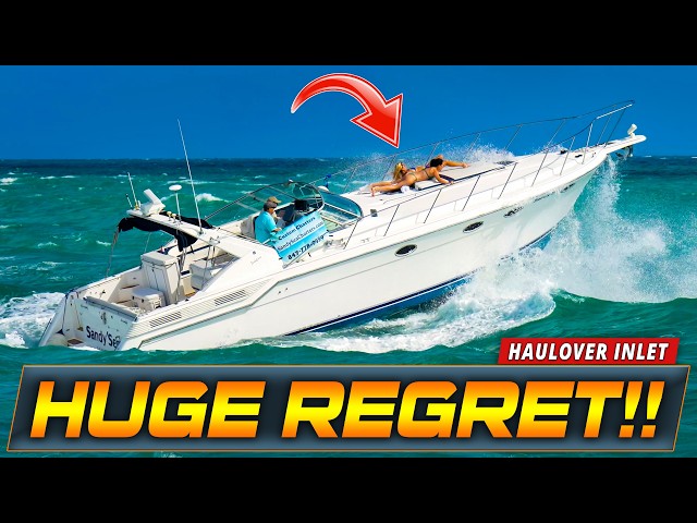 PASSENGERS IN DANGER AT A ROUGH HAULOVER INLET | HAULOVER BOATS | WAVY BOATS