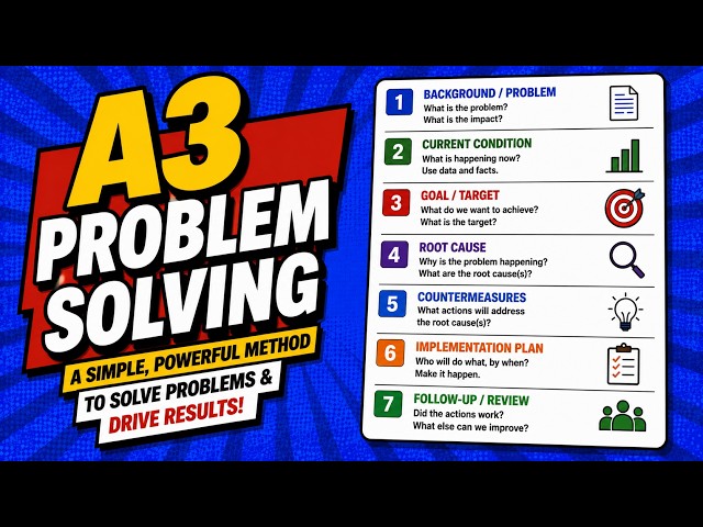 A3 Problem Solving Explained Step by Step (With a Real Manufacturing Example)