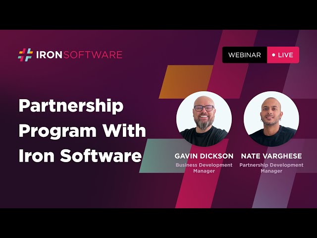 Partnership Program With Iron Software | Webinar