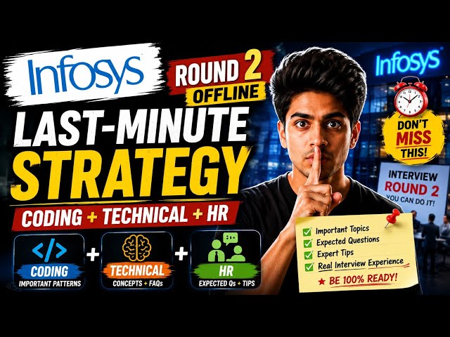 Round 2 Che@t Code for Offline Coding 🔥 | Infosys SP and DSE Roles Preparation Strategy 💪 