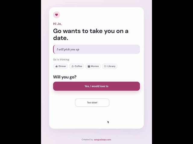 Date Invitation App