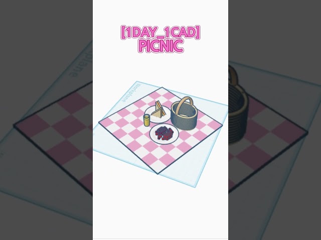 [1DAY_1CAD] PICNIC #shorts #tinkercad #project