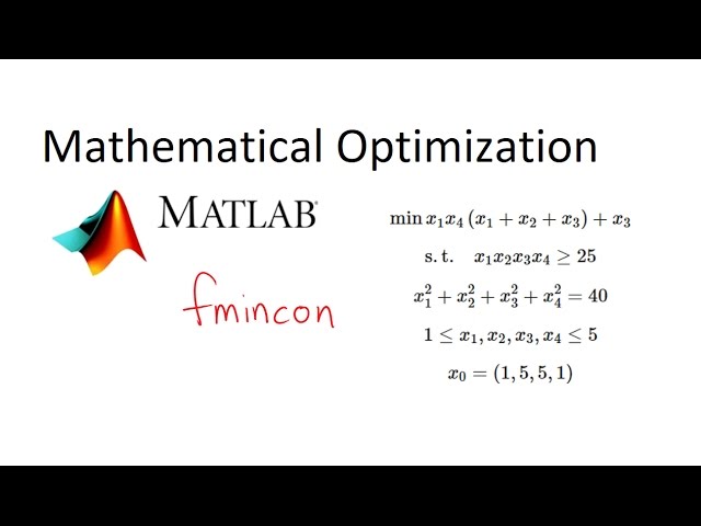 MATLAB Nonlinear Optimization with fmincon