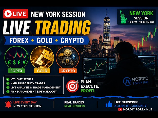 🔴 LIVE New York Session Trading | Forex, Gold & Crypto | ICT/SMC Live Analysis - 24  September 2026