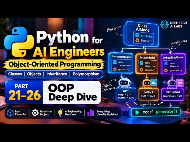 Python for AI Engineers | OOP: How Python Uses Classes, Objects, Inheritance & Polymorphism