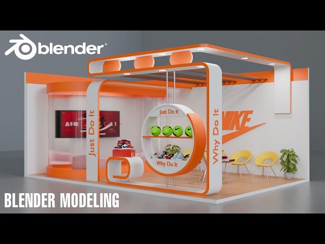 Learn Exhibition Booth in Blender Tutorial