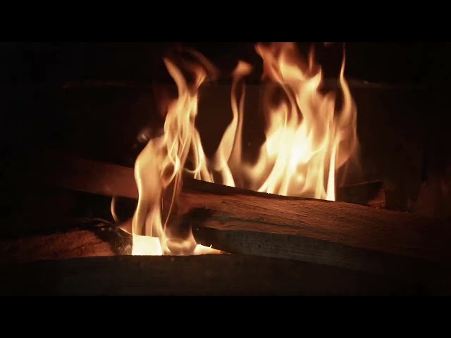 🌟 Fireplace at Night 4K 🔥 Cozy Fireplace (10 HOURS). Fireplace video with Burning Logs & Fire Sounds