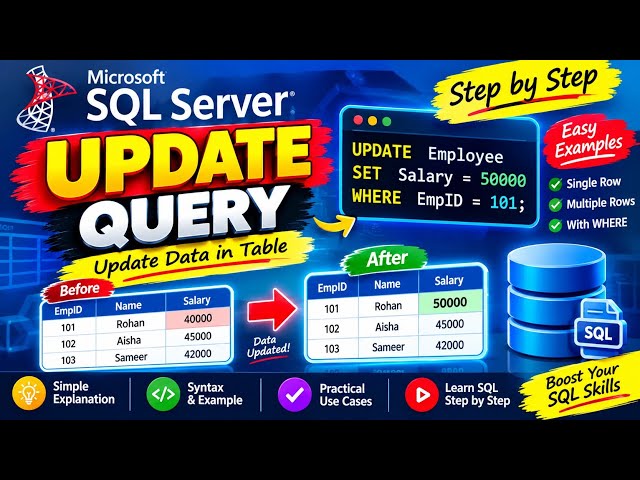 Update Data in SQl Part 1 For Beginners
