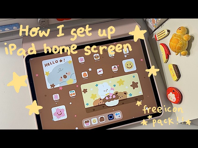How I set up iPad home screen 📱 Free icon pack ✨