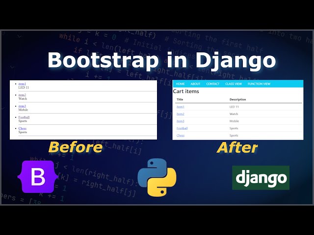 Integrate Bootstrap in Django | Django Tutorial | Bootstrap Django