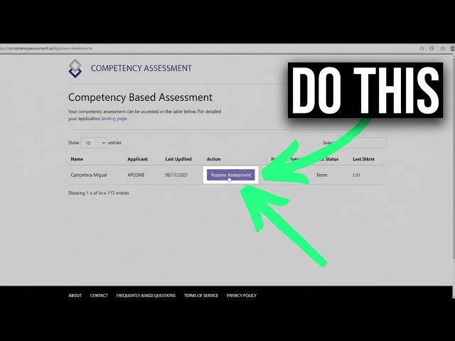 Competency Based Assessment - APEGNB