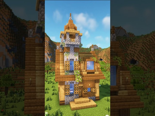 Starter Medieval Base 🏡 #minecraft #minecraftbuilding   #medievalvillage #minecraftutorial