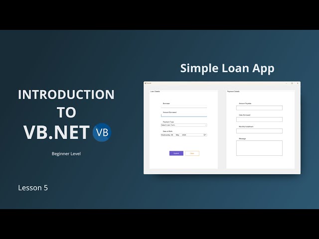 VB.NET Tutorial for Beginners | Build a Loan Calculator App