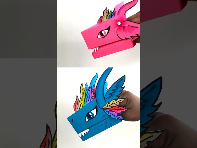 DIY Cute Puppet Dragón 🐉 Mini Paper Craft Easy and Beautiful #short #artandcraft #diy #origami