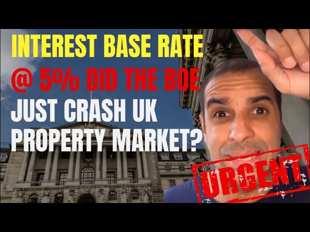 UK property market crash: rate hike 5% inflation sticks @ ￼8.7%