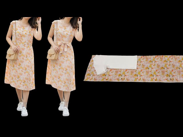 📍How to sew a simple dress without a pattern | Step-by-step sewing instructions