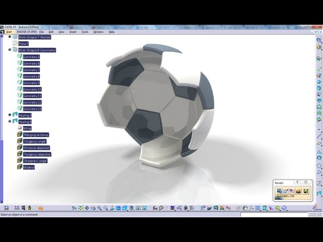 Catia V5 Tutorial|Generative Shape Design|How to create a Soccer Ball|Start to Finish|Part 6