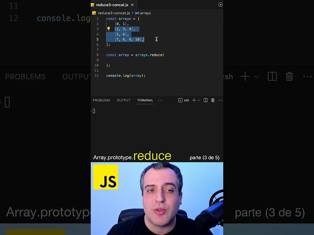 Como usar Array.prototype.reduce - #JAVASCRIPT(parte 3 de 5) #shorts #reduce
