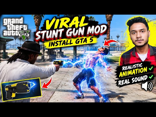 How to Install Stun Gun Mod in GTA 5 🔥 | Realistic Taser Animation & Sound