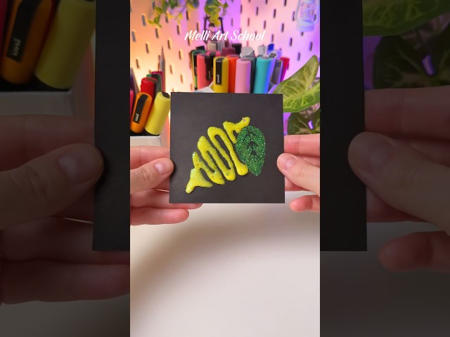Creative Art Hack How to Use Glitter ✨🍋 #art #glitter #shorts