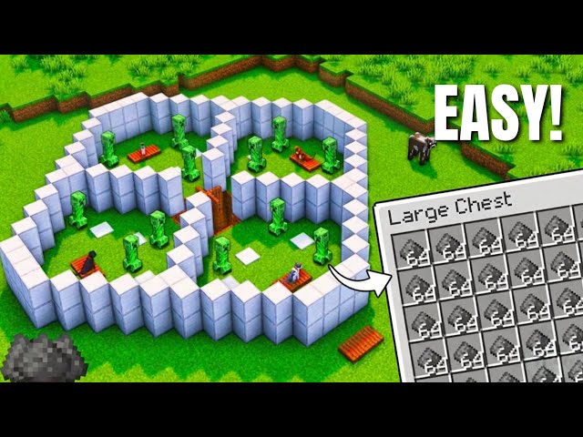 Minecraft : Simple Creeper Farm (Java/Bedrock 1.20.0+)