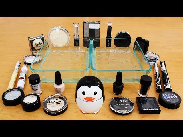 Mixing Makeup Eyeshadow Into Slime ! Black vs White Special Series Part 4 ! Satisfying Slime Video