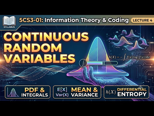Continuous Random Variables | Information Theory & Coding