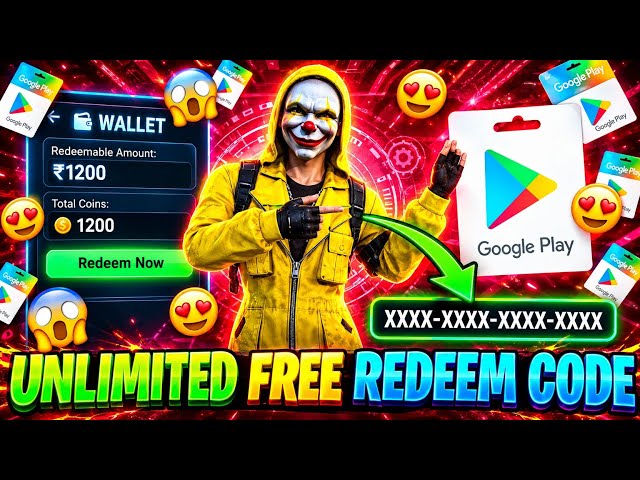 FREE REDEEM CODE🤩 | 100% LIVE PROOF GOOGLE PLAY REDDEM CODE KAISE LEN | FREE REDEEM CODE APP