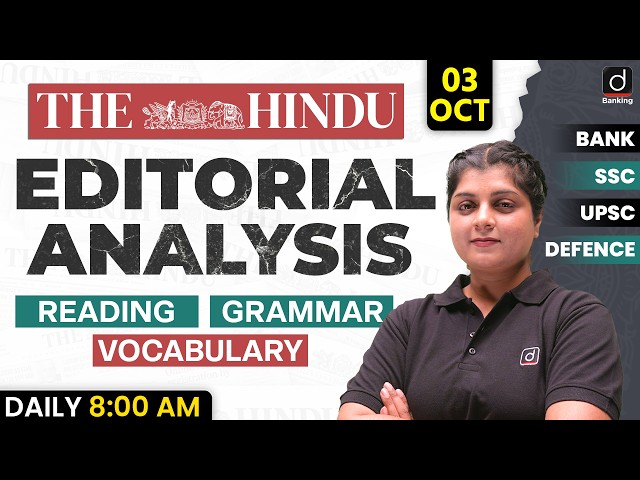 The Hindu Editorial Analysis | 03 October 2026 | Vocab, Grammar, Skimming, Reading | by Manvi Mam