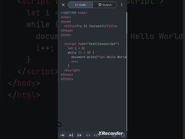 Javascript While loop #javascript