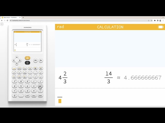 How do I input a mixed fraction?
