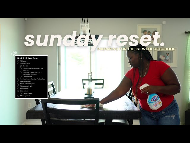 Working Mom Sunday Reset | grocery shopping, cleaning & preparing for the 1st week of school