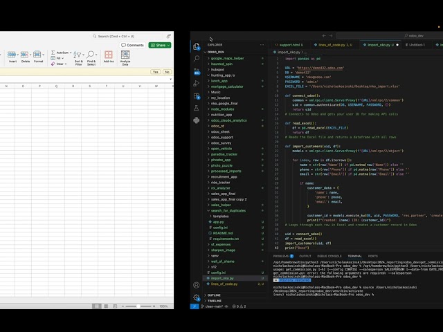 Odoo V19 - Importing Data via API