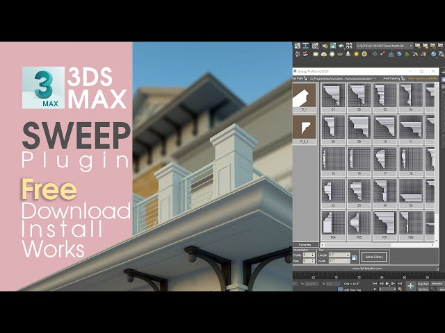 How to make Carnish, Bit, Groove With Sweep Plugin in 3DS MAX