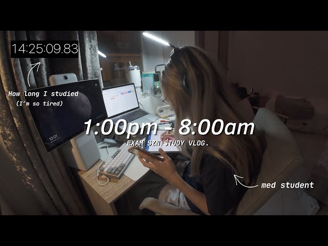 study vlog | 14hr all-nighter cramming for finals 😵‍💫☕holding it together 📖