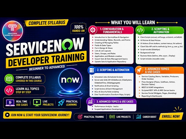 Become a ServiceNow Developer | Hands-On Training Starts Aug 22