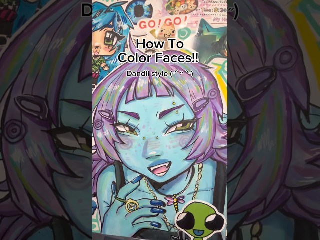 How to color faces!! #art #drawing #drawingtutorial #howtodrawfaces