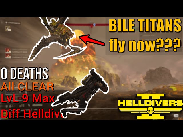 Helldivers 2 - LvL 9 MAX Diff Helldive - TITANs Fly Now?